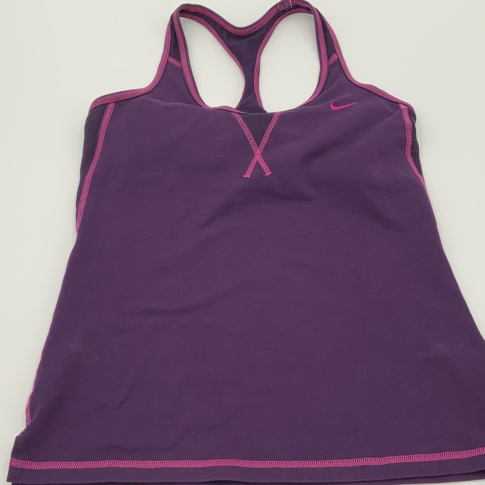 TWO Nike Dri-FIT Racerback Tanks - Royal Blue & Plum - Picture 4 of 9